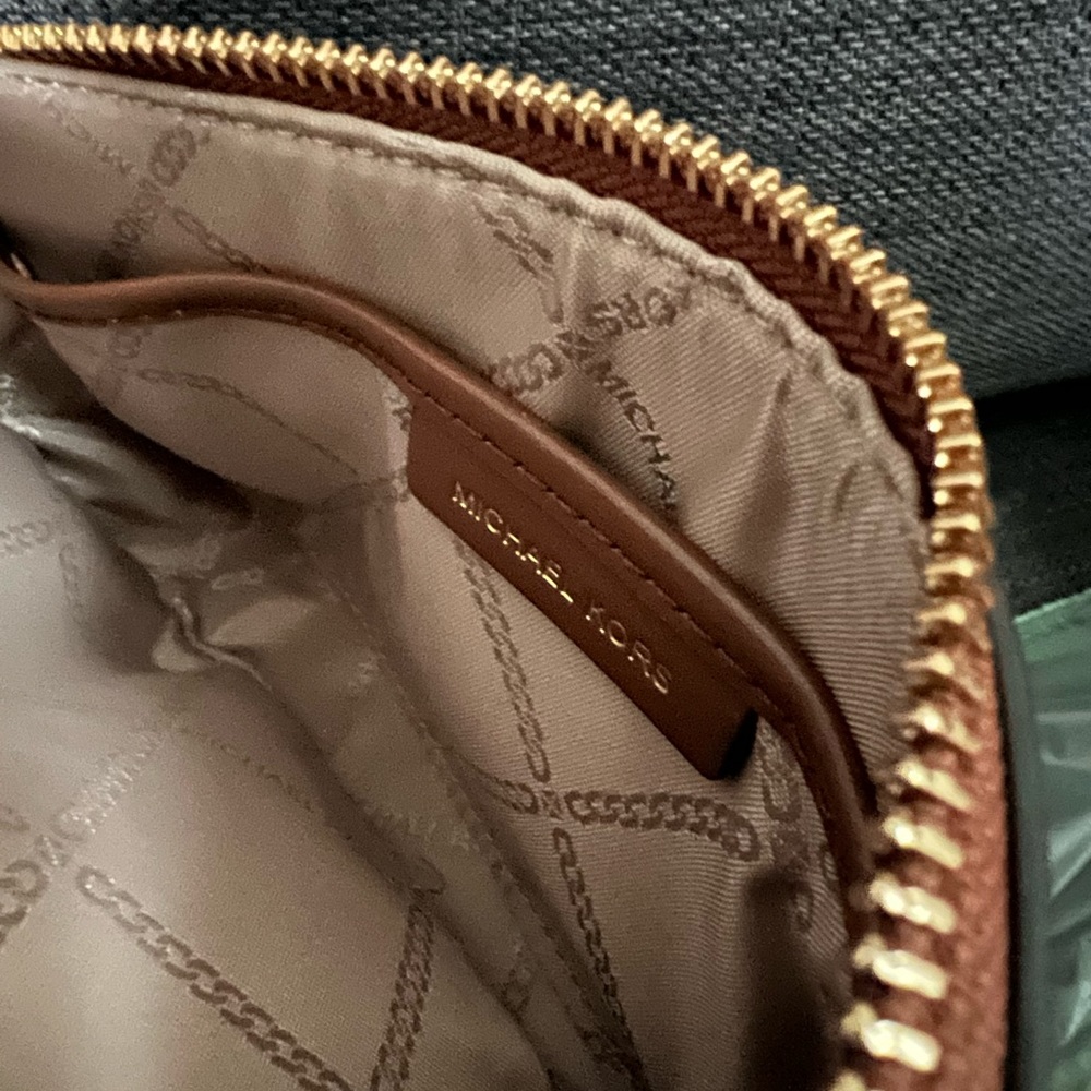 NWT MICHAEL KORS JET SET DOUBLE ZIP CAMERA CHAIN CROSSBODY BAG LEATHER - Picture 7 of 15